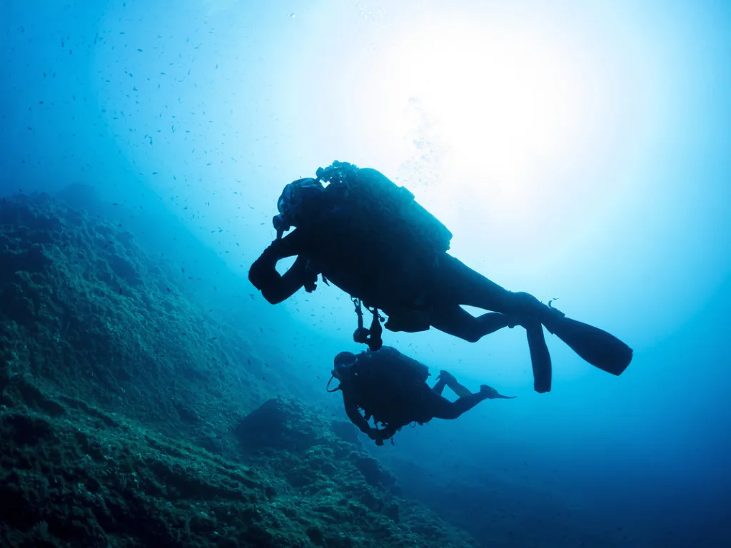 With all their equipment, are two persons diving, these are things to do in Puerto Vallarta